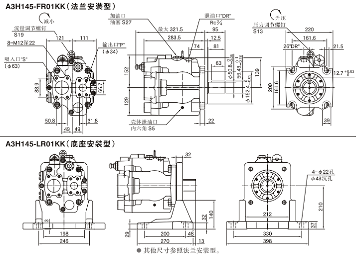 A3H145-LR01KK（底座安裝型）